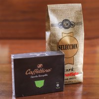 CAJA CAFFETTINO X 4 CAPSULAS DOLCE + 250 GR DE CAFÉ TOSTADO marca Bonafide
