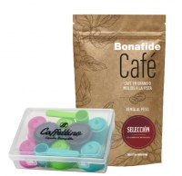 Capsulas recargables (8 U Dolce) + 250 g CAFE  marca Bonafide