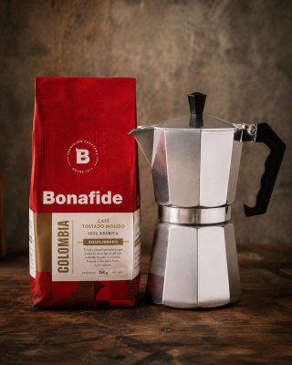 CAFETERA MOKA 9 TZ + 1/4 CAFÉ TOSTADO